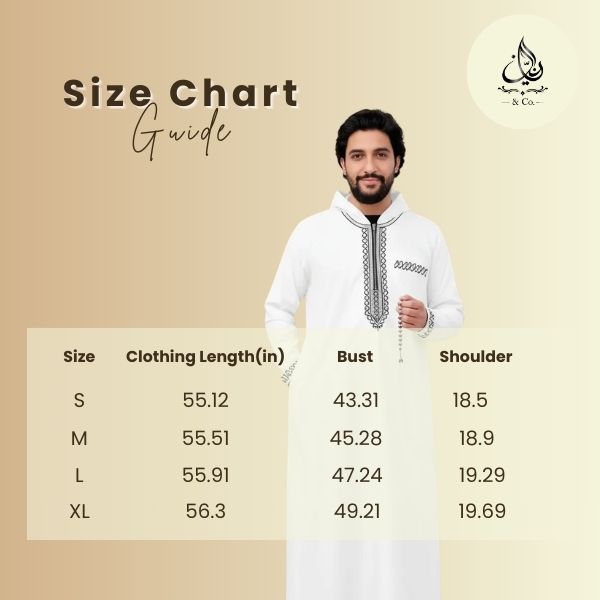 Faris Modern white men’s thobe by Rayyan & Co. with clean tailoring and contemporary Islamic menswear design