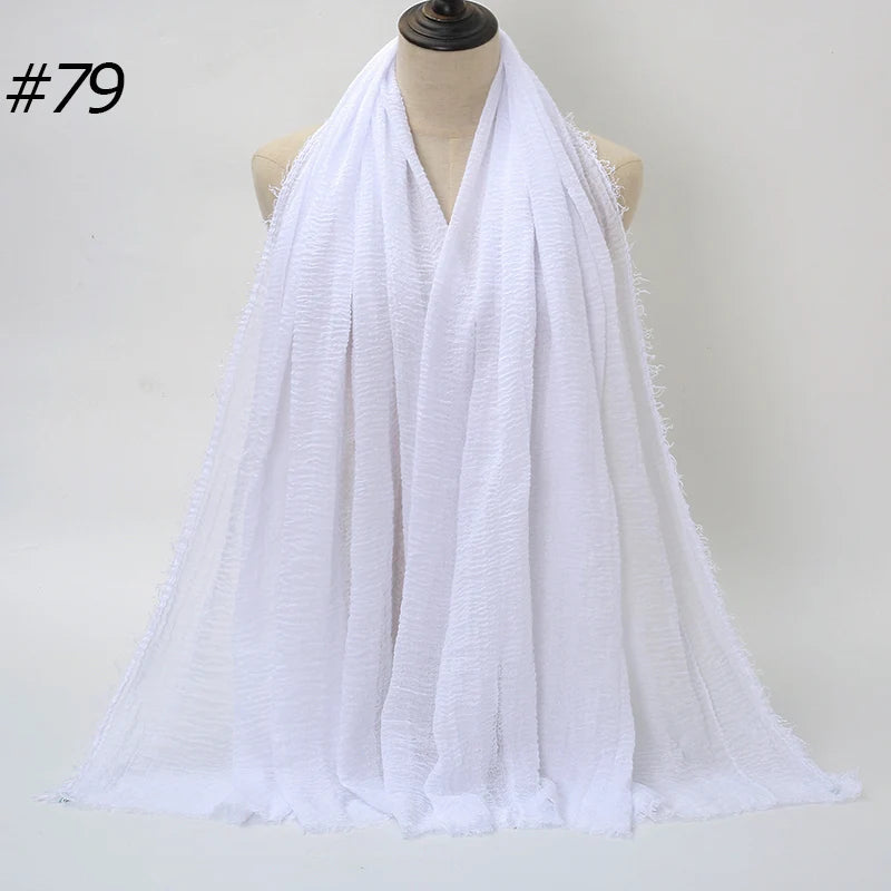 Hot Crinkle Chiffon Hijab Scarf Women Scarves, Turban Headscarf, wrinkle free, machine washable