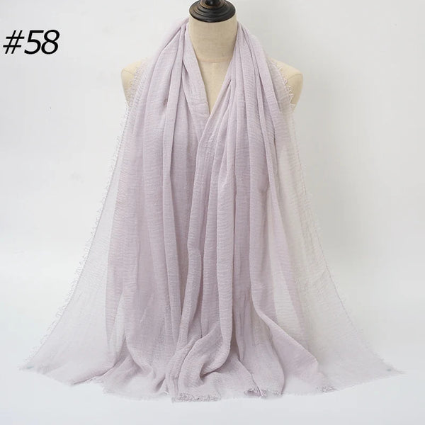 Hot Crinkle Chiffon Hijab Scarf Women Scarves, Turban Headscarf, wrinkle free, machine washable
