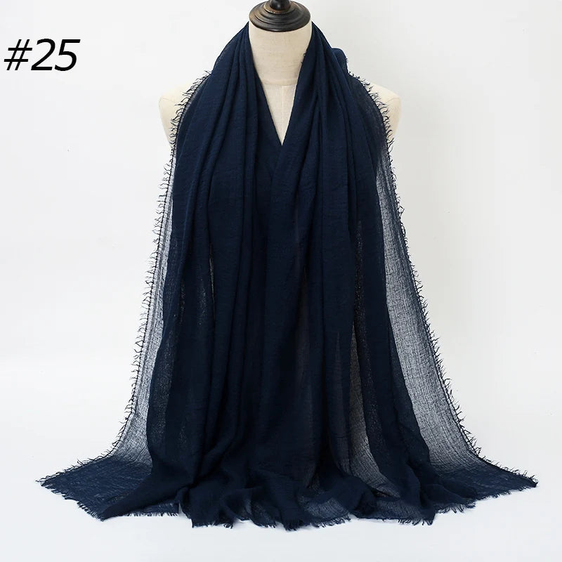 Hot Crinkle Chiffon Hijab Scarf Women Scarves, Turban Headscarf, wrinkle free, machine washable