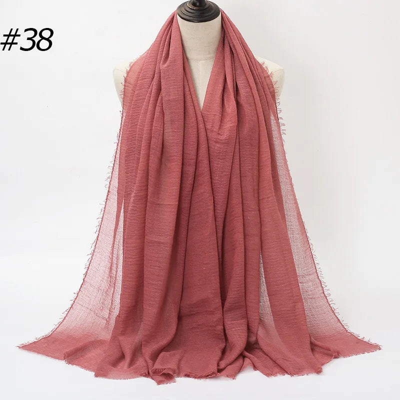 Hot Crinkle Chiffon Hijab Scarf Women Scarves, Turban Headscarf, wrinkle free, machine washable