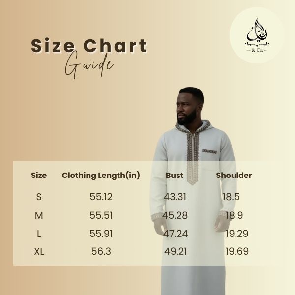 Rayyan Classic men’s thobe by Rayyan & Co. featuring a clean structured design for Islamic and modest menswear