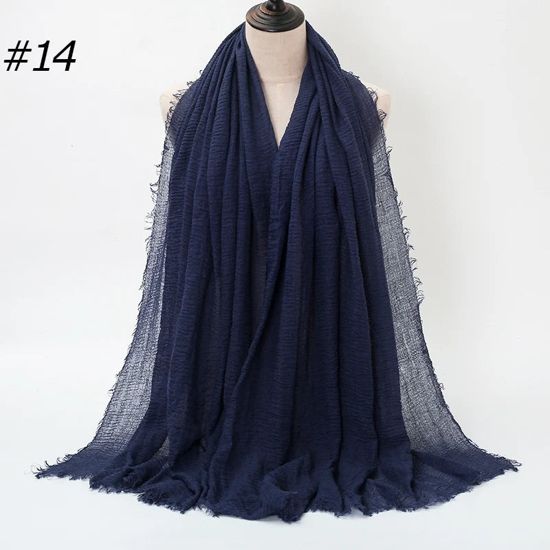 Hot Crinkle Chiffon Hijab Scarf Women Scarves, Turban Headscarf, wrinkle free, machine washable