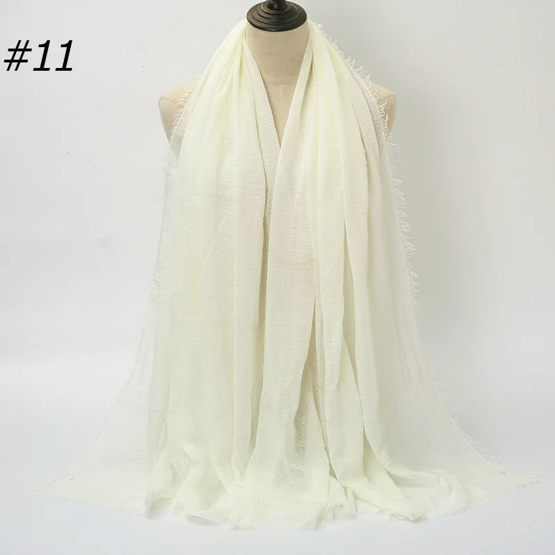 Hot Crinkle Chiffon Hijab Scarf Women Scarves, Turban Headscarf, wrinkle free, machine washable