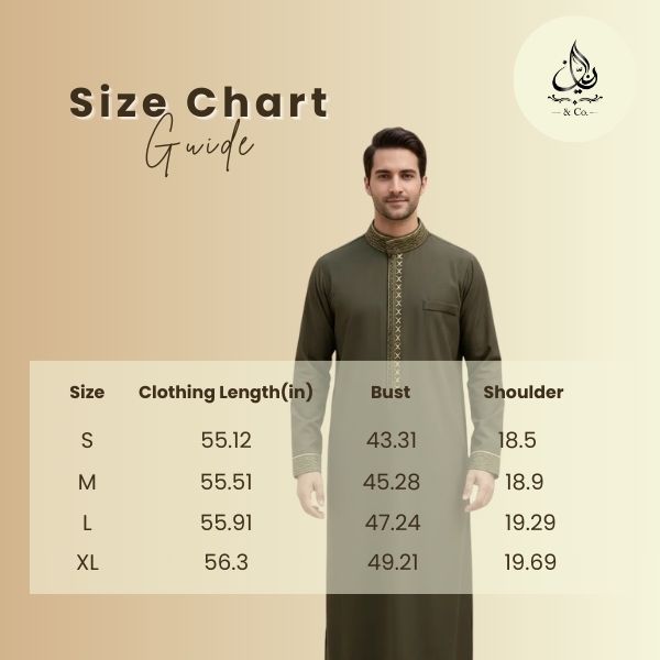Zayd Emerald Men Thobe | Rayyan & Co.