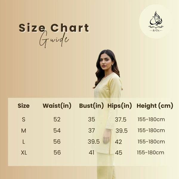 Zeenah yellow embroidered kurta set with matching pants for women by Rayyan & Co.